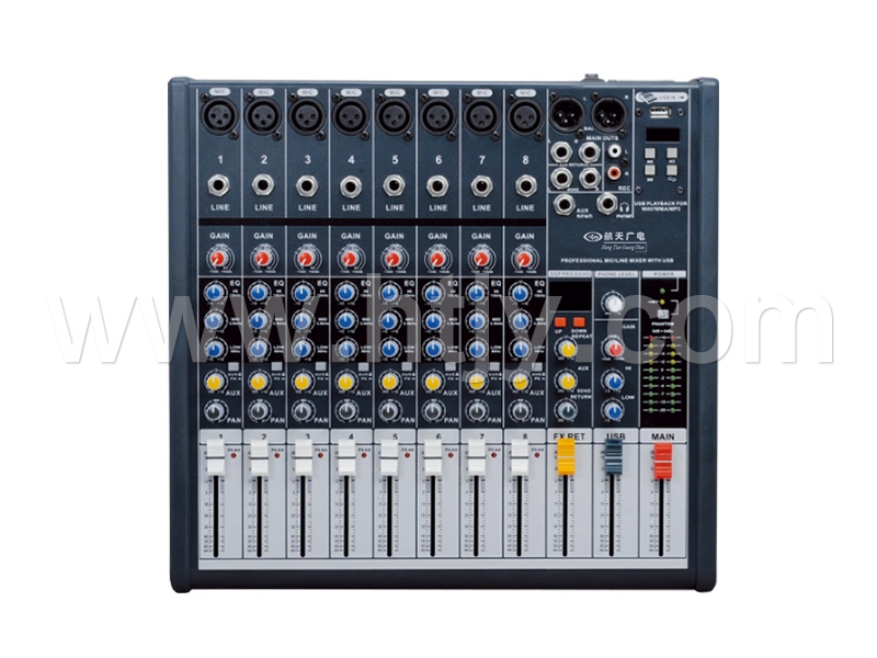 八路調音臺（帶USB）HT-8018M